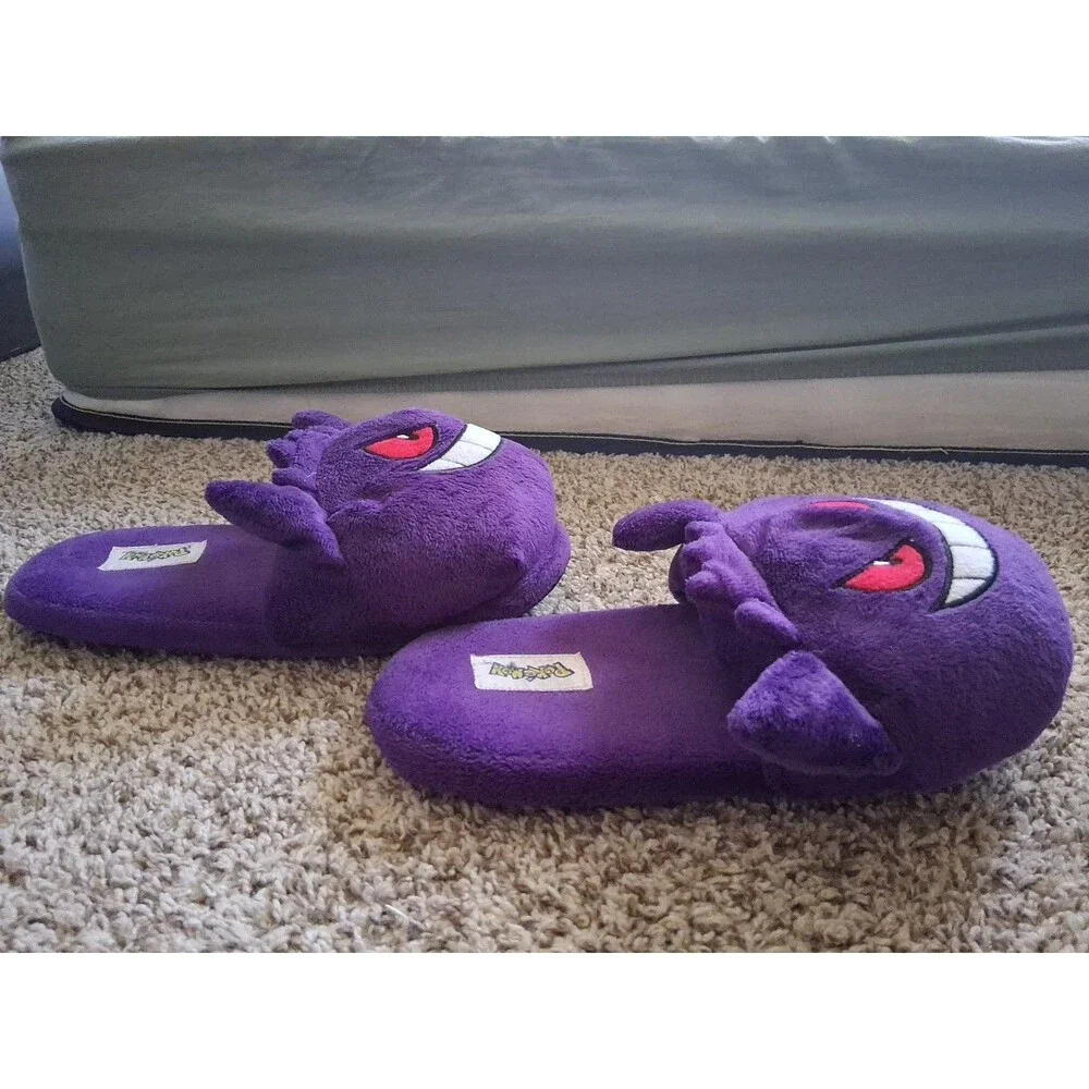 Gengar Slippers - Pokemon Bioworld Plush Slippers -Slip Ons Adult Size XL